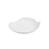 Melamine White Leaf Medium Platter For Serving