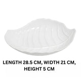 Melamine White Leaf Large Platter For Serving