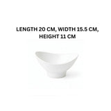 Melamine Lotus Small Serving White Bowl