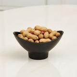 Melamine Lotus Small Serving Black Bowl