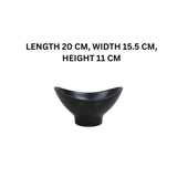 Melamine Lotus Small Serving Black Bowl