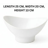 Melamine Lotus Large Serving White Bowl