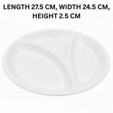 Melamine Euro Divider White Serving Dish
