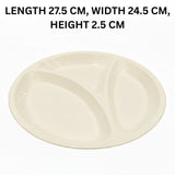 Melamine Euro Divider Cream Serving Dish With Box