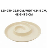 Melamine Tango Cream Serving Platter With Box