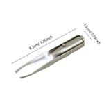 Portable LED Light Tweezers for Hair Removal & Eyebrow Grooming
