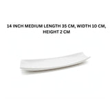 Melamine Medium White Serving Plate