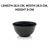 Melamine 6.5 Inch Medium Black Serving Bowl