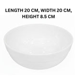 Melamine 8 Inch White Tulip Serving Bowl