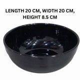 Melamine 8 Inch Black Tulip Serving Bowl