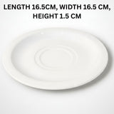 Melamine 6.5 Inch White Tulip Saucer