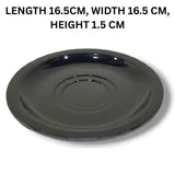 Melamine 6.5 Inch Black Tulip Saucer
