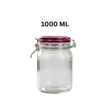 Ziba Airtight 1000 ML Glass Lock Jar Medium