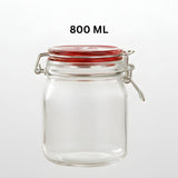 Ziba Airtight 800 ML Glass Lock Jar Small