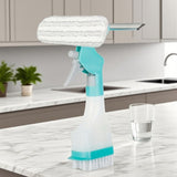 4 In 1 Double Sided Window Cleaning Squeegee With Spray Bottle