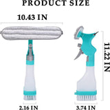 4 In 1 Double Sided Window Cleaning Squeegee With Spray Bottle