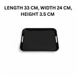Melamine Black Small Square Serving Tray