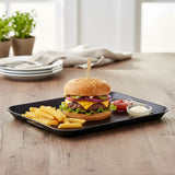 Melamine Black Small Square Serving Tray