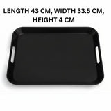 Melamine Black Large Square Serving Tray