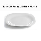 Melamine 11 Inch White Serving Plate