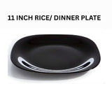 Melamine 11 Inch Black Serving Plate
