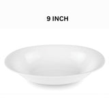 Melamine 9 Inch White Serving Soup Plate
