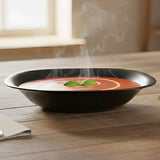 Melamine 9 Inch Black Serving Soup Plate