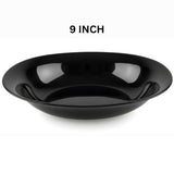 Melamine 9 Inch Black Serving Soup Plate