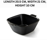 Melamine Black Square Serving Bowl