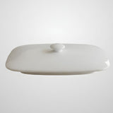 Melamine White Rectangle Serving Bowl's Lid