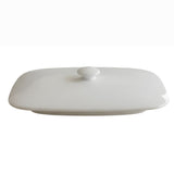 Melamine White Rectangle Serving Bowl's Lid
