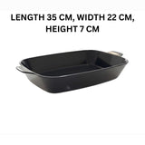 Melamine Black Rectangle Serving Bowl