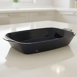 Melamine Black Rectangle Serving Bowl