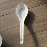 Melamine White Serving Soup Spoon