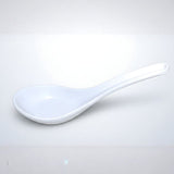 Melamine White Serving Soup Spoon