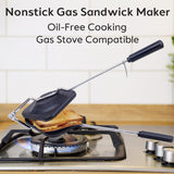 Gas Top Cast Iron Sandwich Maker Stove Top Toasted Sandwich Grill