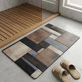 Nappa Leather Bath Mat Non Slip Rubber Base Bathroom Mat
