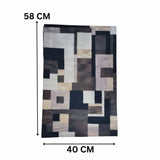Abstract Pattern Nappa Leather Bath Mat Non Slip Rubber Floor Mat