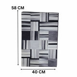 Contemporary Abstract Mosaic Nappa Leather Bath Mat