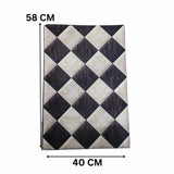 Vintage Diamond Wood Grain Nappa Leather Bath Mat