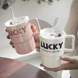 Lucky Insulated Cup With Straw 380ML