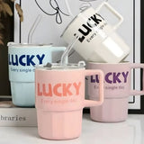 Lucky Insulated Cup With Straw 380ML