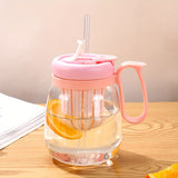 Straw Water Bottle 500ML Portable Drinking Bottle