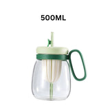 Straw Water Bottle 500ML Portable Drinking Bottle