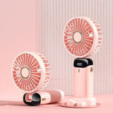 Handheld Mini Fan Foldable Neck Hanging USB Rechargeable Fan
