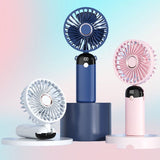 Handheld Mini Fan Foldable Neck Hanging USB Rechargeable Fan