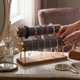 2 Layer Velvet Jewellery Display Stand Necklace & Bracelet Organizer