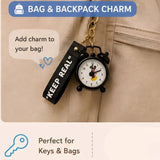 Alarm Clock Keychain Mini Cute Key Ring