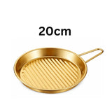 Stainless Steel Golden Serving Plate Luxury Serving Tray