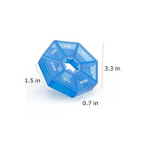 Transparent 7 Day Mini Pill Box Weekly Portable Medicine Organizer